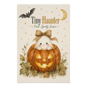 Póster Primer bebé de temporada espeluznante Halloween ac
