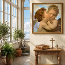 Primer Beso (detalle de ángel) por Bouguereau