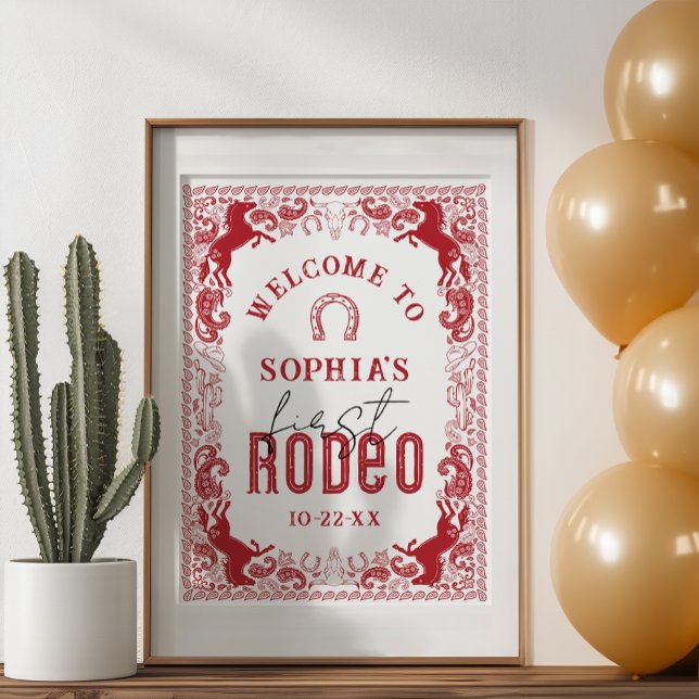 Póster Primer cartel de bienvenida a la fiesta de cumplea (Welcome Party Poster)