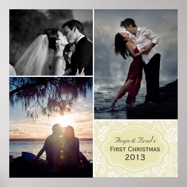 Póster Primer Collage de fotos de Damasco de Navidad pers (Frente)