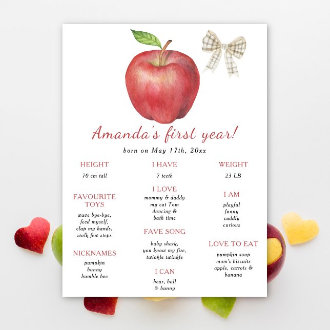 Póster Primer cumpleaños de Apple y Bow (Subido por el creador)