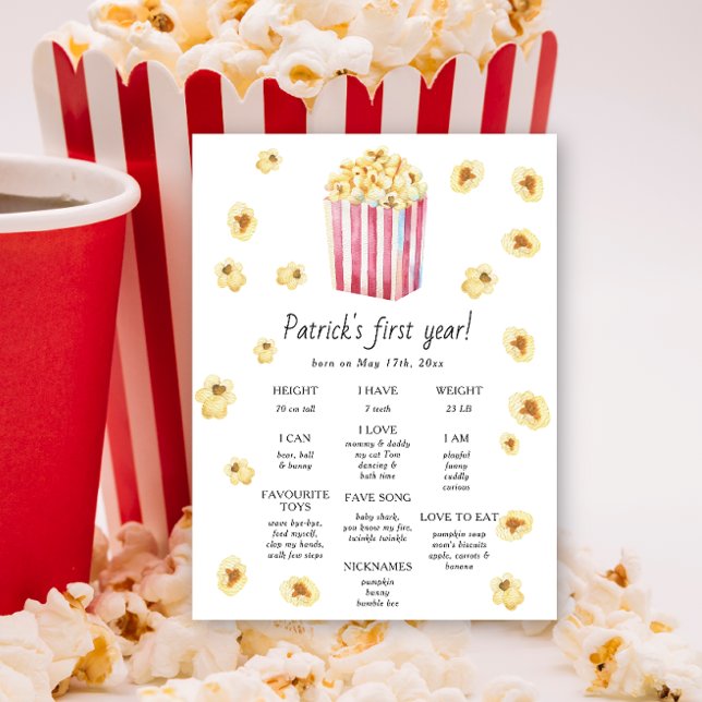 Póster Primer cumpleaños de Popscorn (Subido por el creador)