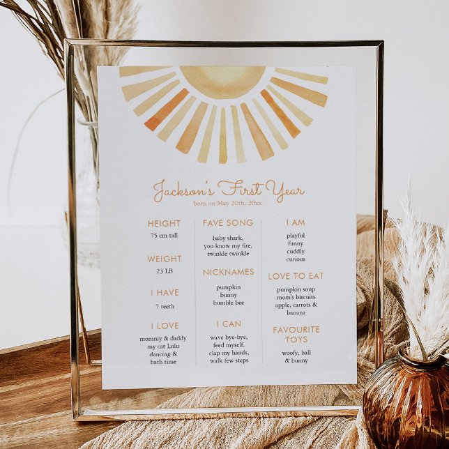 Póster Primer cumpleaños de Sun Sunshine Cumpleaños (Subido por el creador)