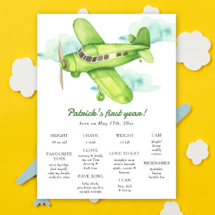 Póster Primer cumpleaños del primer aniversario del avión