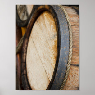 Póster Primer de la tapa del barril de vino