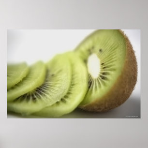 Póster Primer de las rebanadas del kiwi