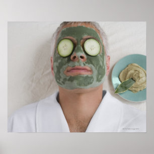 Póster Primer de un hombre maduro que se acuesta con una