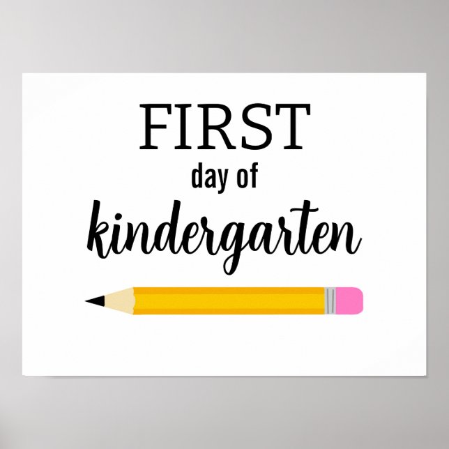 Póster Primer día de clase de Personalizado escolar (Frente)
