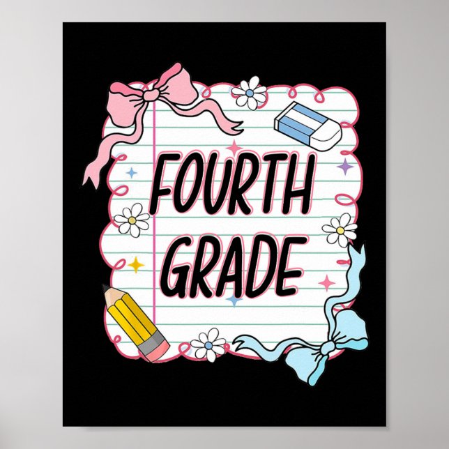 Póster Primer Día De Colegio Chica Coquette1  (Frente)