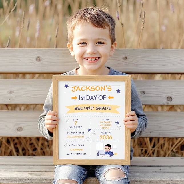 Póster Primer día de escuela para niños (Subido por el creador)