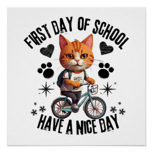 Póster Primer Día De Escuela Que Tengas Un Buen Día