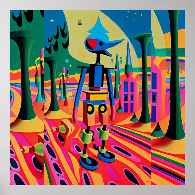 Póster Primer día de la escuela de surrealismo - Ken Gage (Frente)