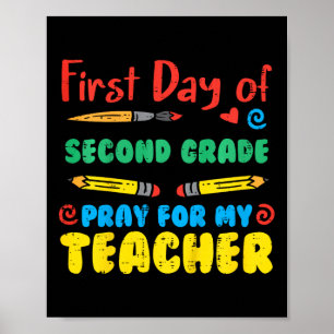 Póster Primer día de los niños Segundo Grado 2do Rezar Di