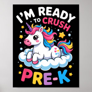 Póster Primer Día De Preescolar Estoy Listo Para Aplastar
