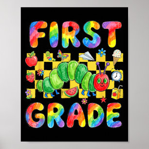 Póster Primer día de profesoras de primer grado niñas niñ