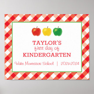 Póster Primer Día De Rótulo Escolar
