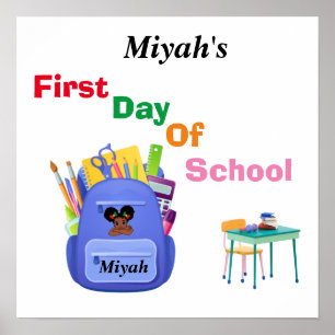 Póster Primer día de Rótulo escolar