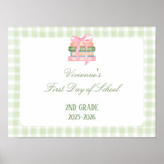 Póster Primer día del cartel escolar