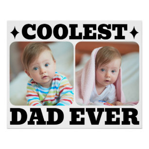 Póster Primer Día del Padre Papá Más Genial de la Histori