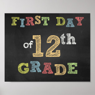 Póster Primer día del Rótulo de grado 12 -Alkboard