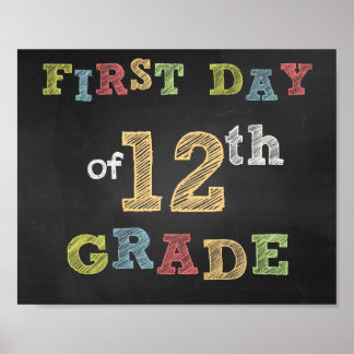 Póster Primer día del Rótulo de grado 12 -Alkboard