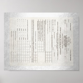 Póster Primer formulario de impuesto a la renta de 1040 d