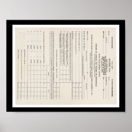 Póster Primer formulario de impuesto a la renta de 1040 d