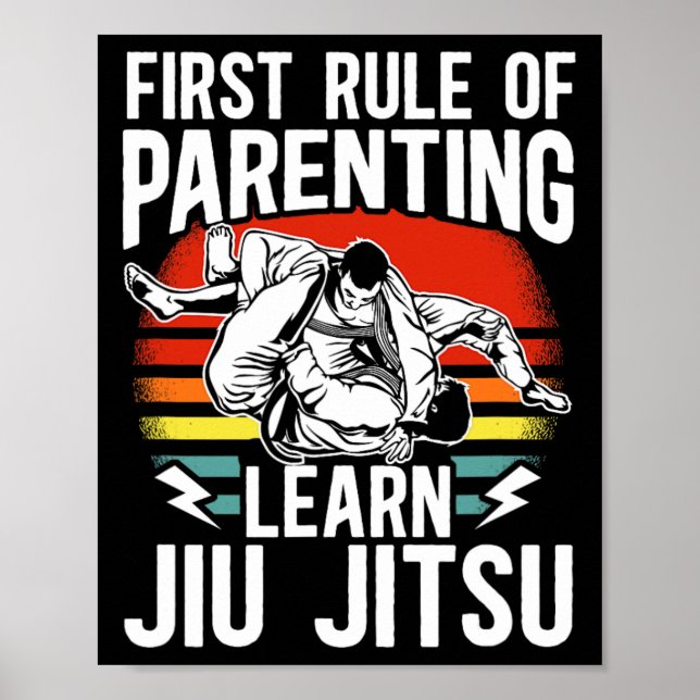 Póster Primer Gobierno De Crianza Aprender Jiu Jitsu Mxed (Frente)