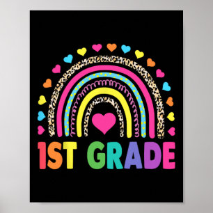 Póster Primer Grado Chicas Arcoiris Equipo de Profesores 
