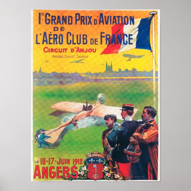 Póster Primer Gran Premio de Aviación (Frente)