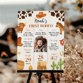 Póster Primer hito fotográfico de Rodeo de Cowboy Occiden