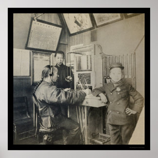 Póster Primer operador telefónico chino, Chinatown 1922