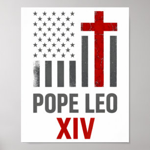 Póster Primer Papa norteamericano Leo Xiv Hombres Religio