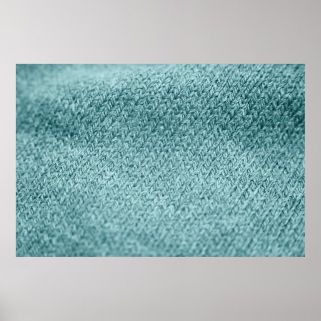 Póster Primer plano de fondo texturizado verde tejido. (Frente)