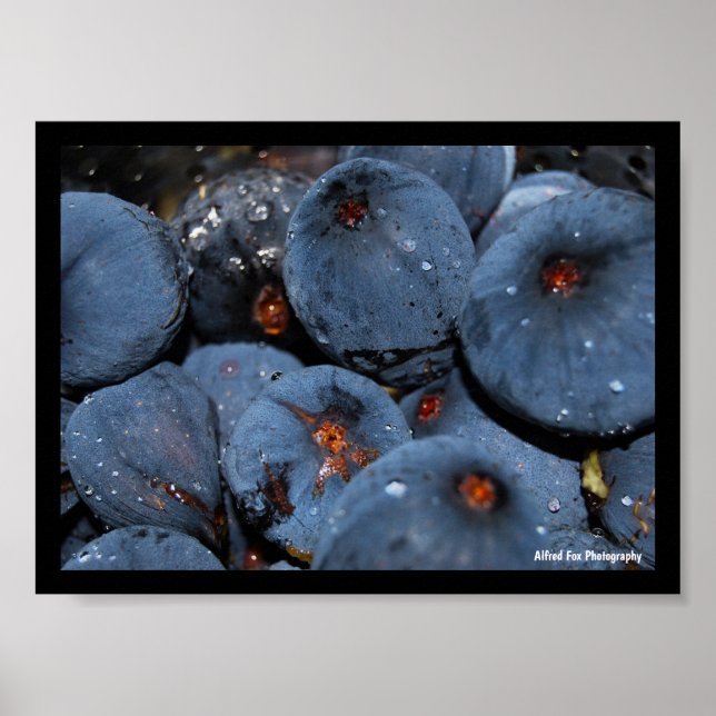 Póster Primer plano de fruta de higo (Frente)