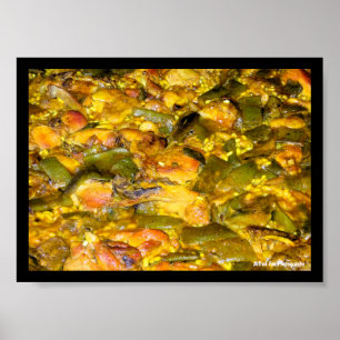 Póster Primer plano de Paella española