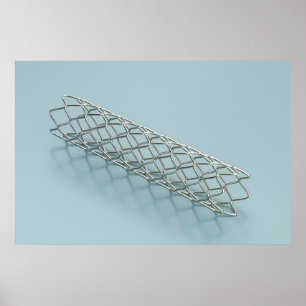 Póster Primer plano de stent médico