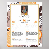 Primer Poster de 100 alimentos para el destete de 