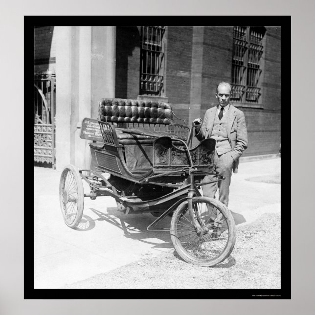 Póster Primer Premio Auto de Tres Ruedas de 1924 (Frente)