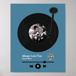 Póster Primer registro de música de baile código QR