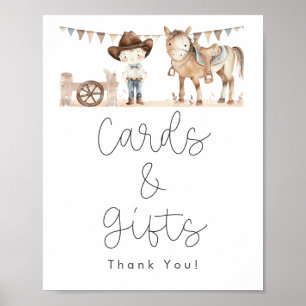Póster Primer Rodeo Niño Cartas De Cumpleaños Y Regalos