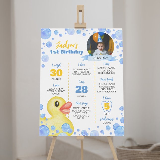 Póster Primer Rótulo de cumpleaños de duque de caucho (Subido por el creador)