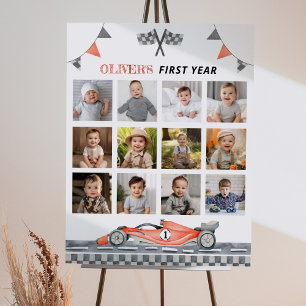 Póster Primer Rótulo de la fiesta de cumpleaños del coche