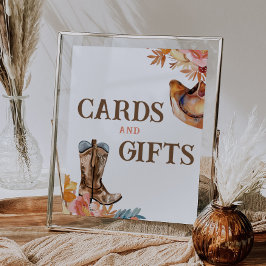 Póster Primer Rótulo de tarjetas de Chica y regalos de Ro