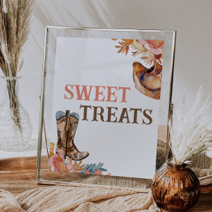 Póster Primer Rótulo de tratamientos dulces de Chica occi