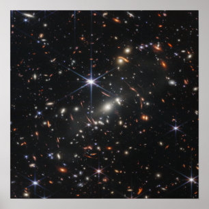 Póster Primer Telescopio James Webb de campo profundo de 