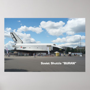 Póster Primer transbordador soviético Buran