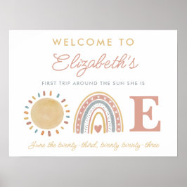 Póster Primer viaje alrededor del domingo 1er cumpleaños