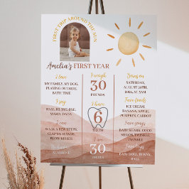 Póster Primer viaje alrededor del Poster hito de cumpleañ