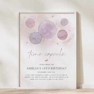 Póster Primer viaje alrededor del Rótulo de la cápsula de